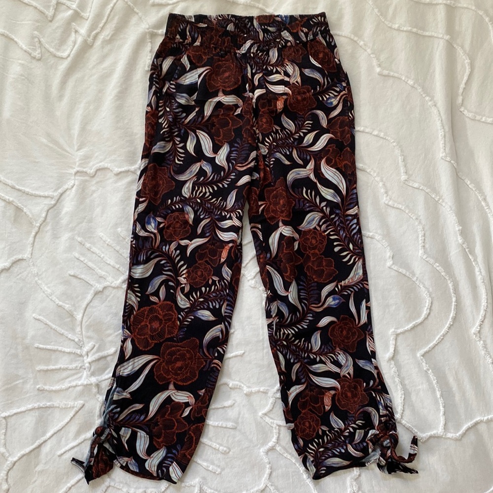 Ecru High Rise Pattern Pant Xs - image 1